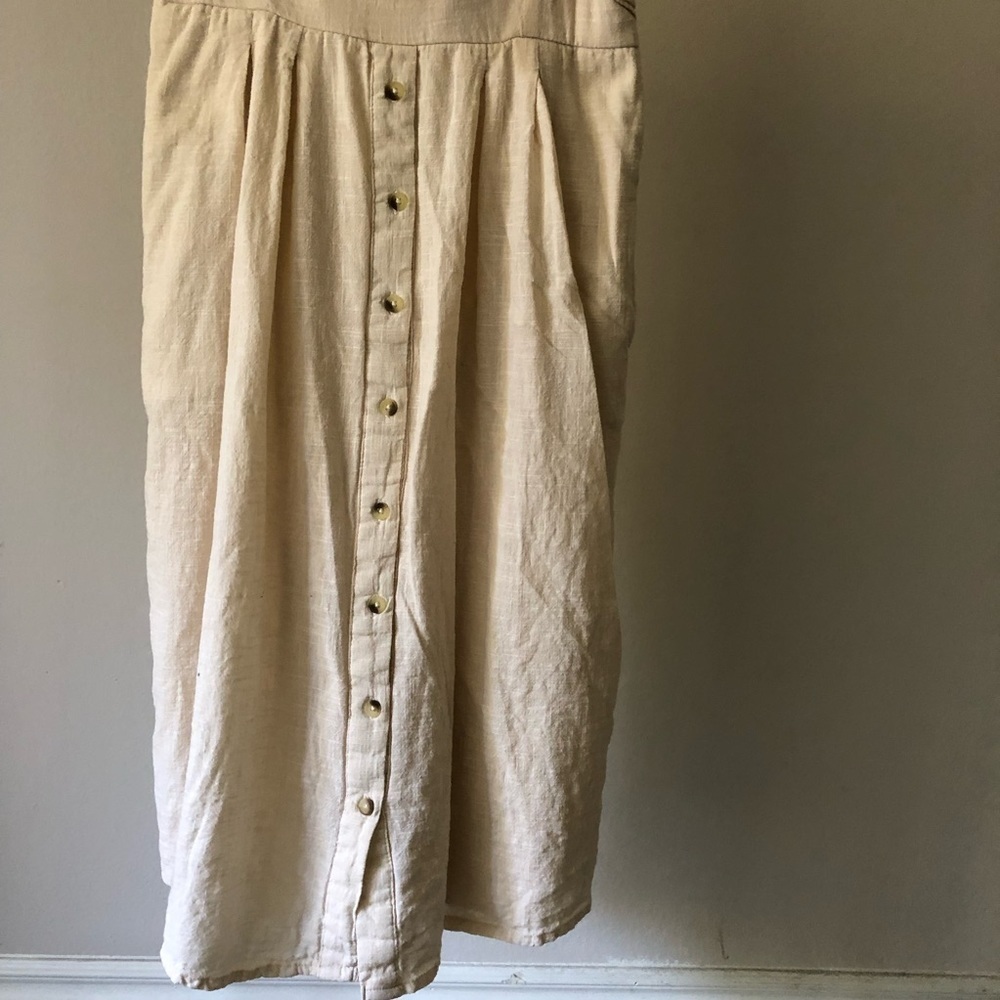 SKY AND SPARROW Knot Cream Midi Dress M - Picture 5 of 10